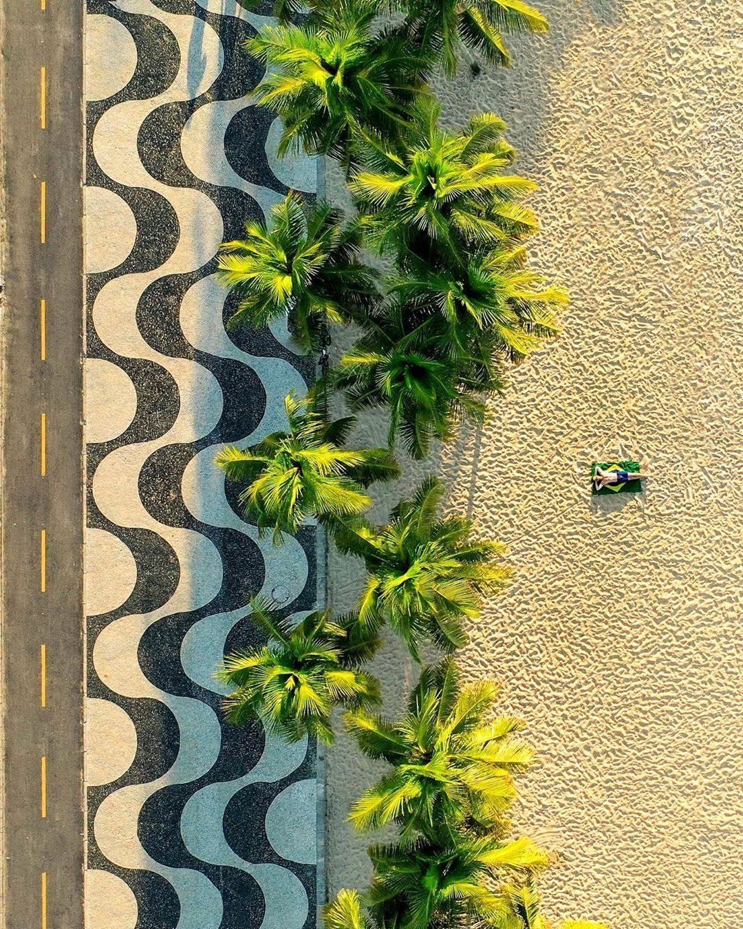 Playa de Copacabana desde el aire