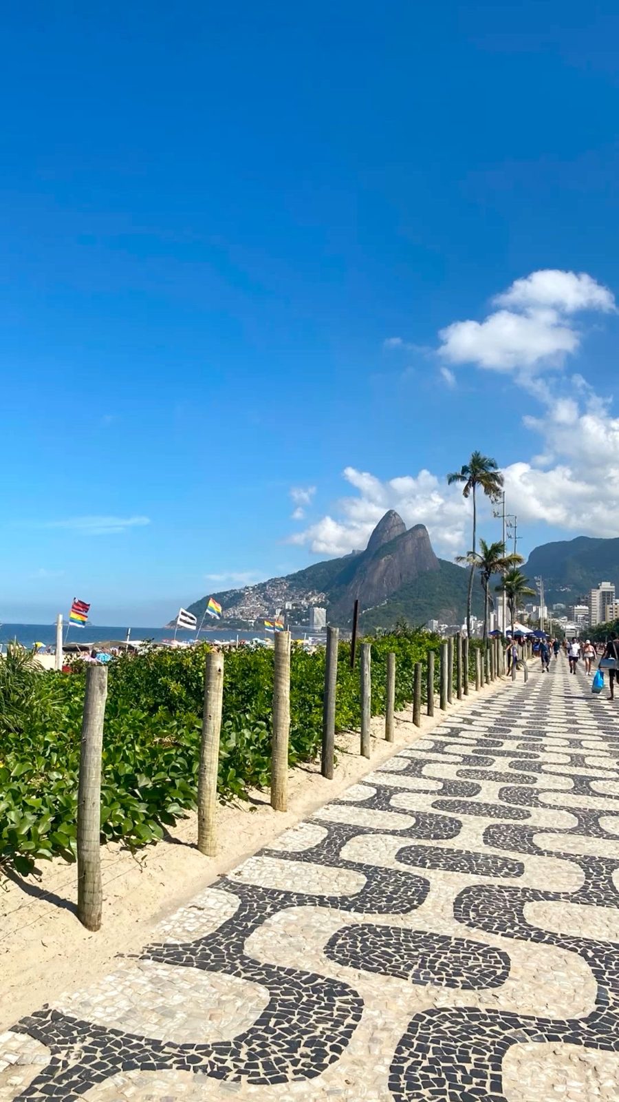 Orla de Ipanema con los Dois Irmãos